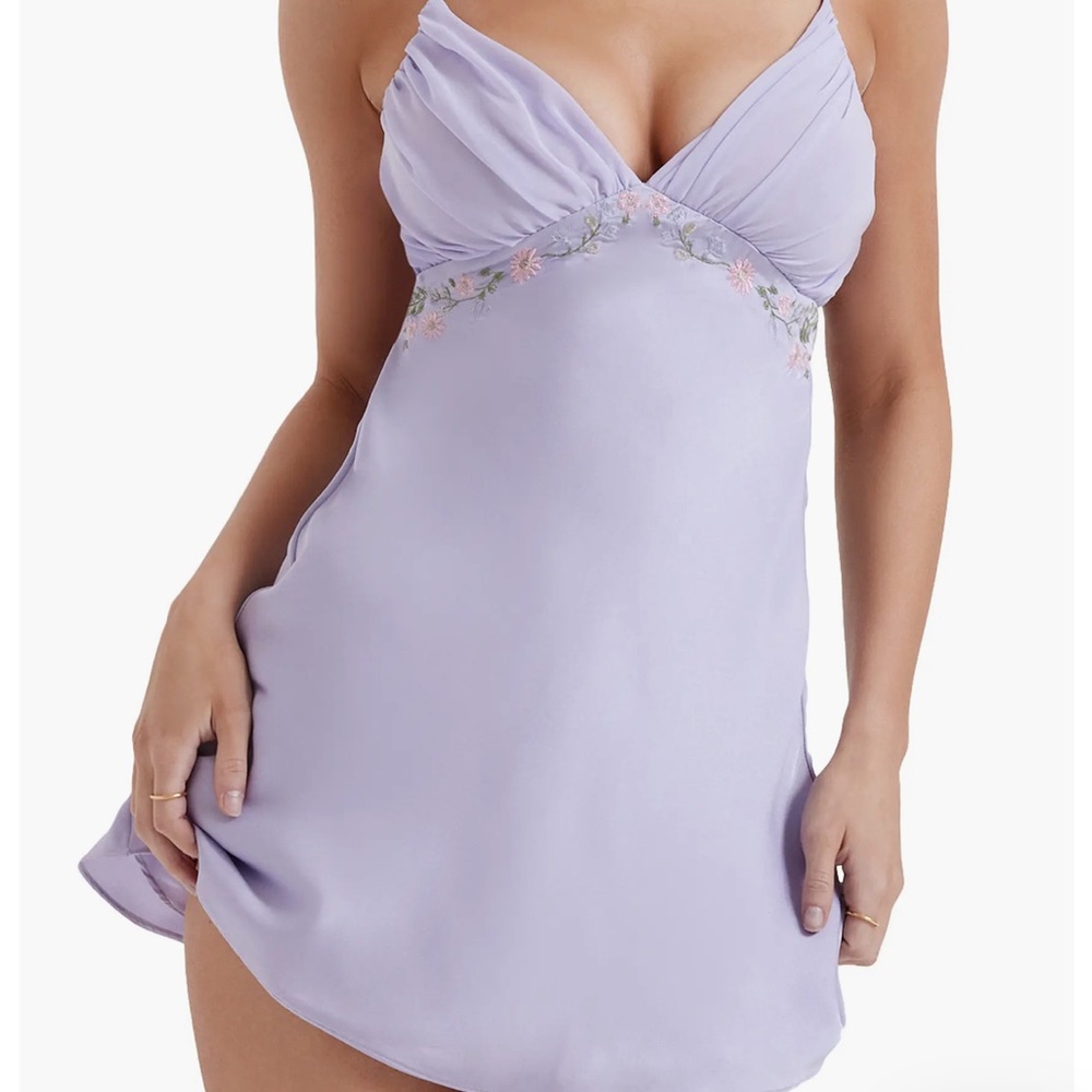 House of CB Christa Embroidered A-line Minidress